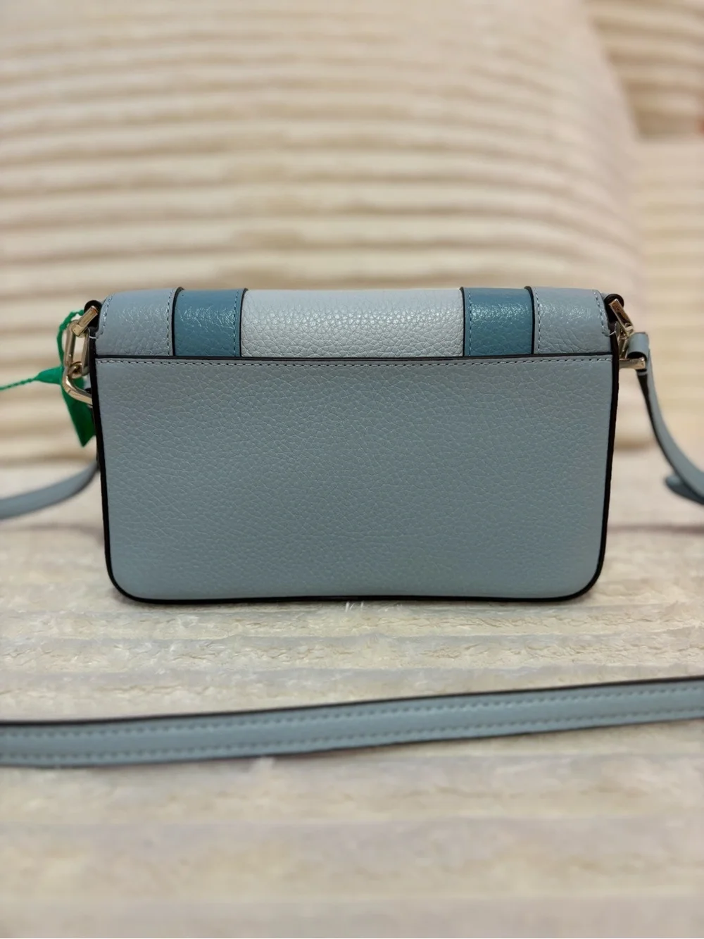 kate spade Two-Tone Pale Blue and Teal Leather Crossbody